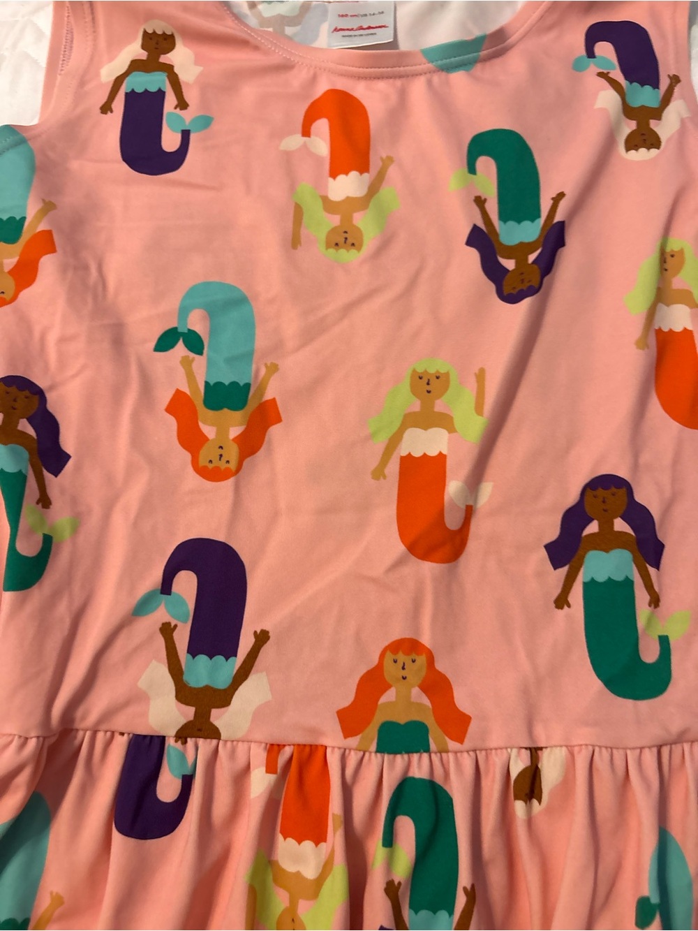 Hanna Andersson Pink Mermaid Print Twirl Dress or Swim suit cover size 14/16